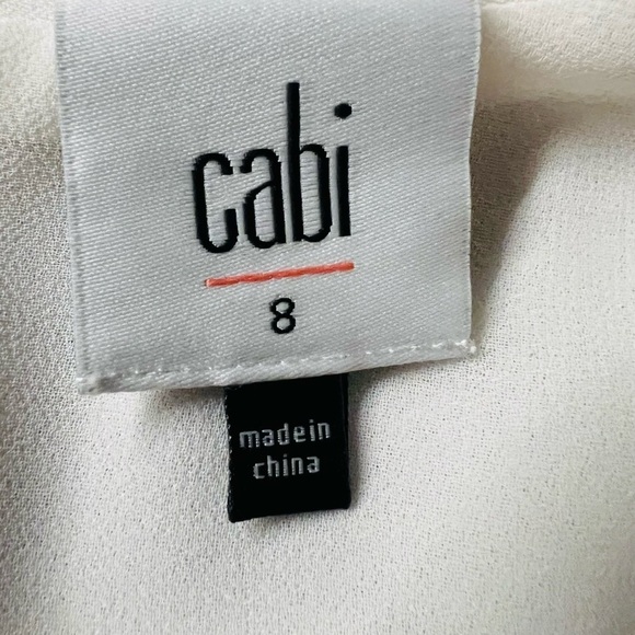 CABI WOMEN’S SLEEVELESSS VNECK LINED OFF WHITE BLOUSE SIZE 8 - Picture 8 of 13